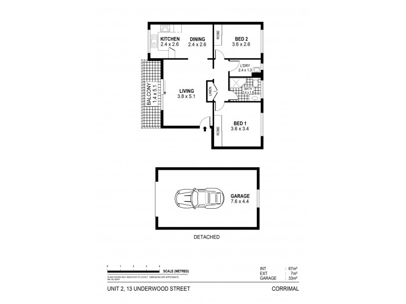2/13 Underwood Street, Corrimal NSW 2518 Floorplan