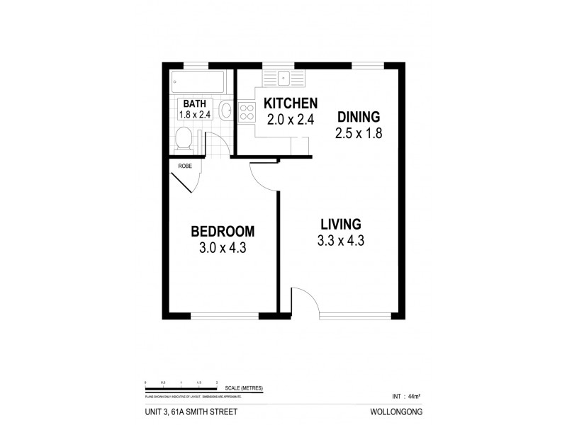 3/61a Smith Street, Wollongong NSW 2500 Floorplan