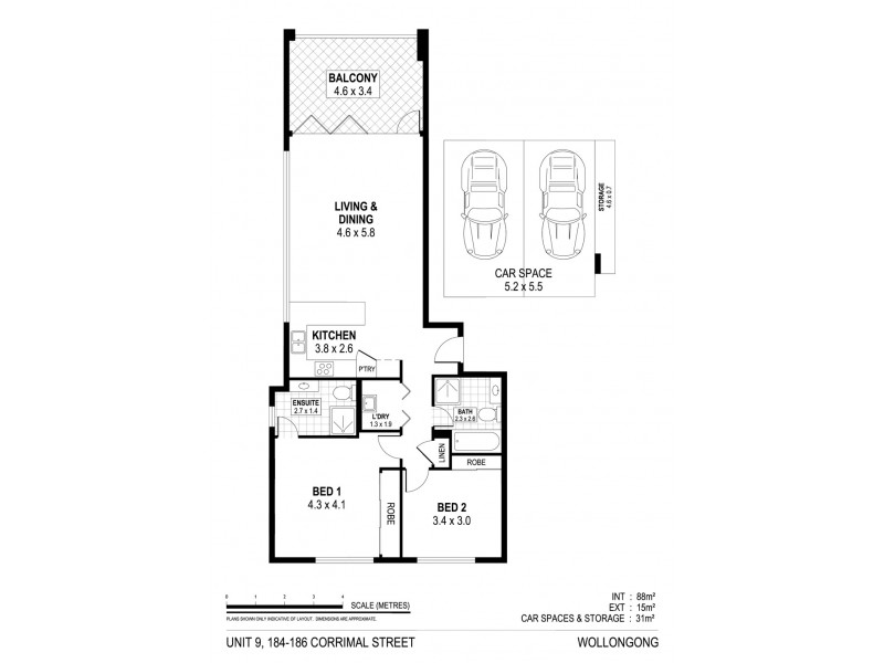 9/184-186 Corrimal Street, Wollongong NSW 2500 Floorplan