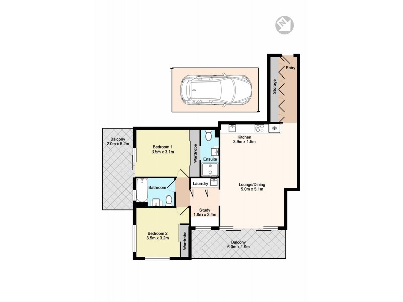 Unit 602/25-31 Orara street, Waitara NSW 2077 Floorplan