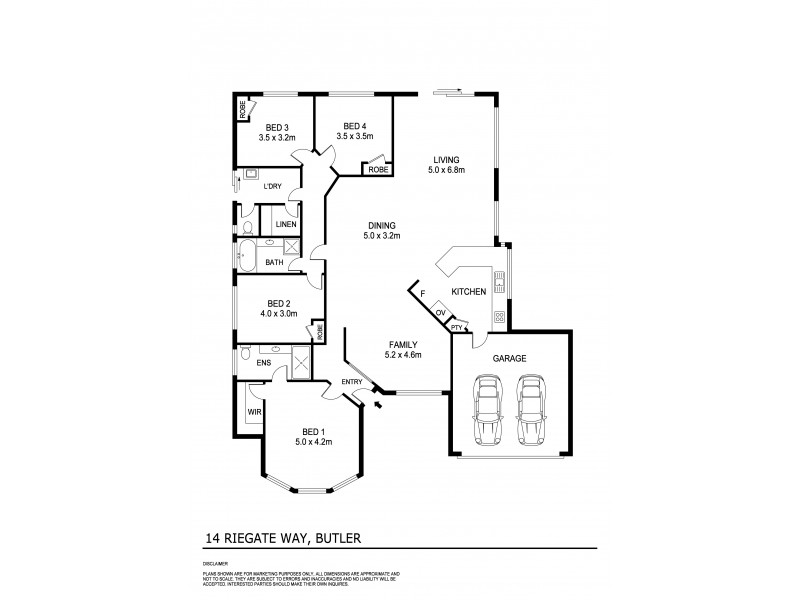 14 Reigate Way, Butler WA 6036 Floorplan