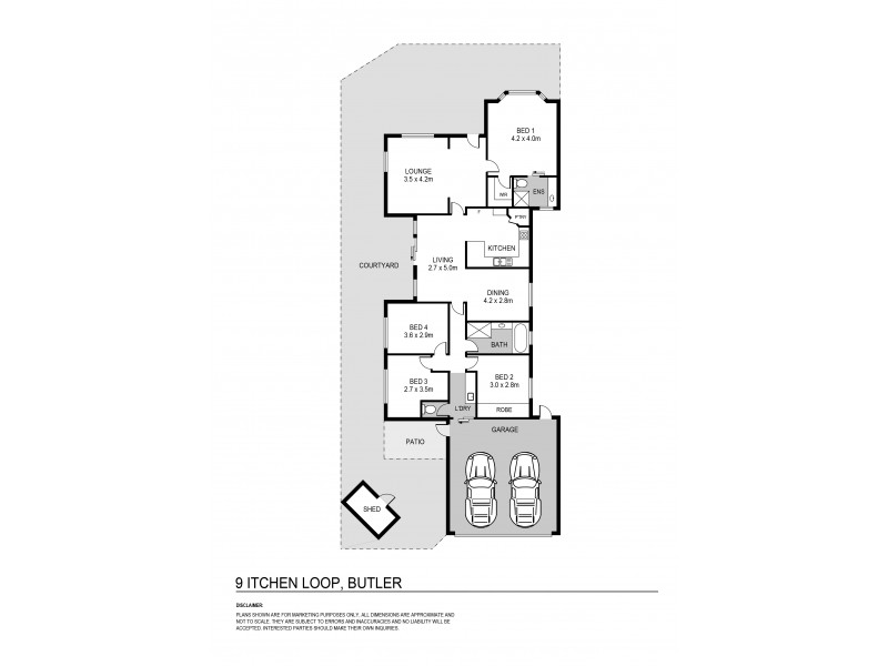 9 Itchen Loop, Butler WA 6036 Floorplan