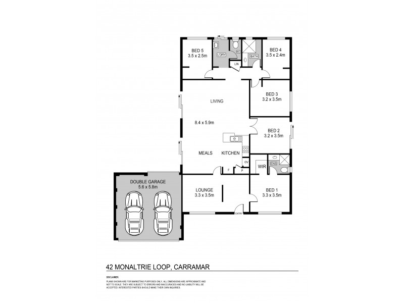 42 Monaltrie Loop, Carramar WA 6031 Floorplan