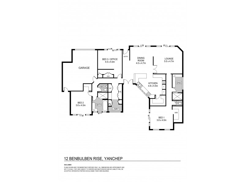 12 Benbulben Rise, Yanchep WA 6035 Floorplan