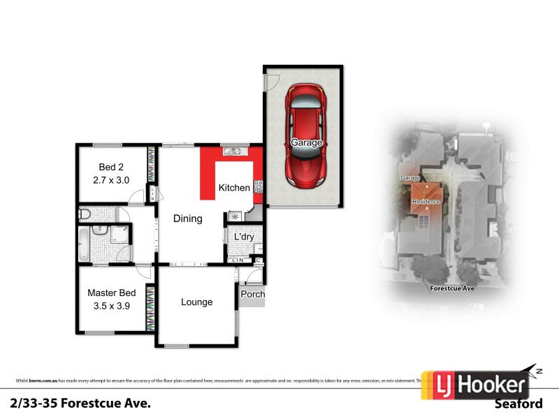 Unit 2/33-35 Fortescue Avenue, Seaford VIC 3198 Floorplan