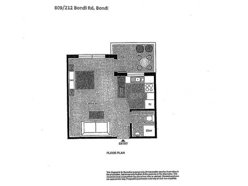 809/212 Bondi Road, Bondi NSW 2026 Floorplan