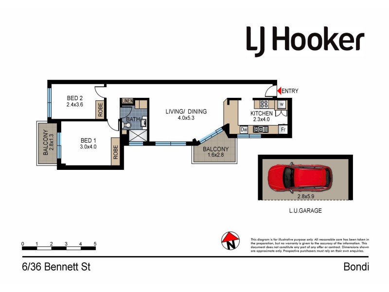 6/36 Bennett Street, Bondi NSW 2026 Floorplan