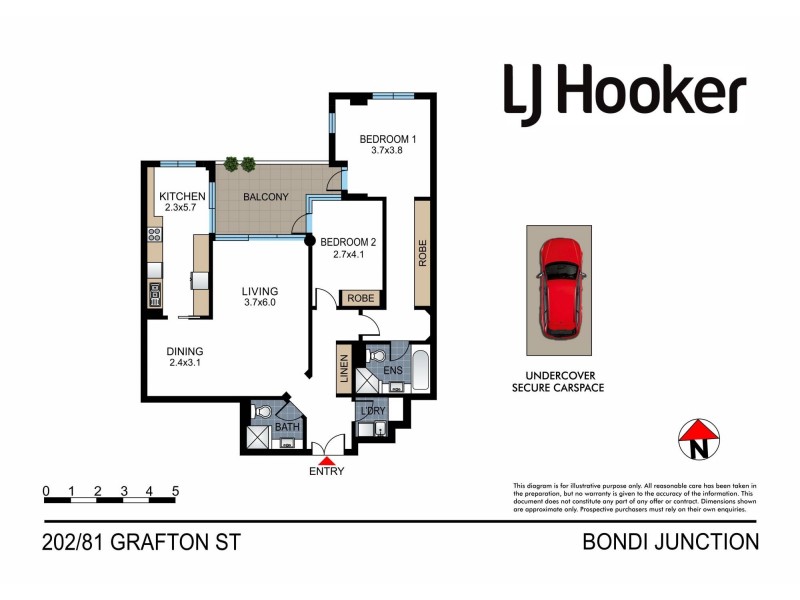 202/81 Grafton Street, Bondi Junction NSW 2022 Floorplan