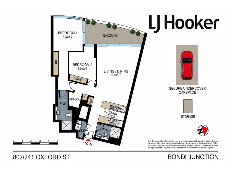 802/241 Oxford Street, Bondi Junction NSW 2022 Floorplan