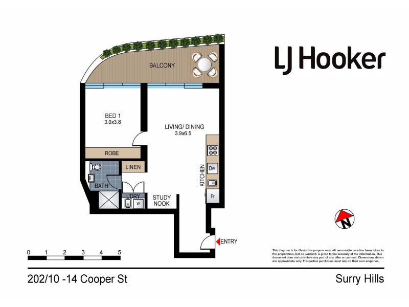 202/10-14 Cooper Street, Surry Hills NSW 2010 Floorplan