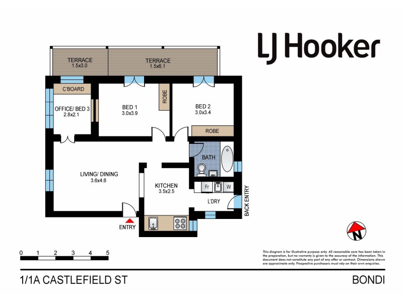 1/1A Castlefield Street, Bondi NSW 2026 Floorplan