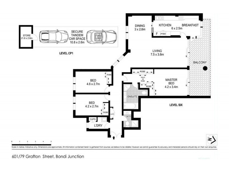 601/79 Grafton Street, Bondi Junction NSW 2022 Floorplan