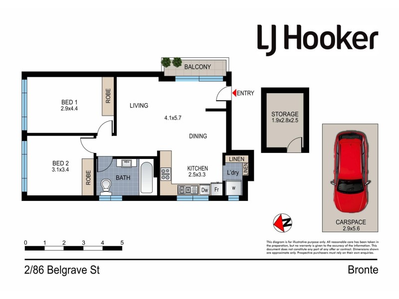 2/86 Belgrave Street, Bronte NSW 2024 Floorplan