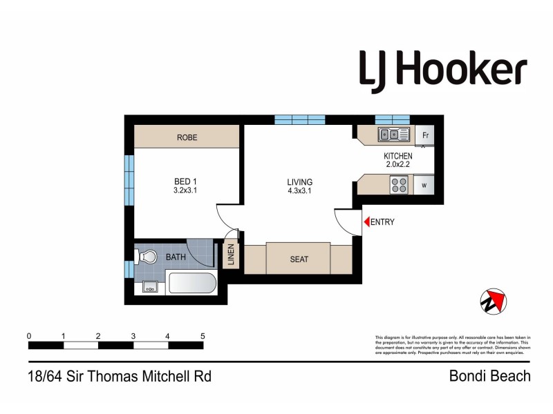 18/64 Sir Thomas Mitchell Road, Bondi Beach NSW 2026 Floorplan