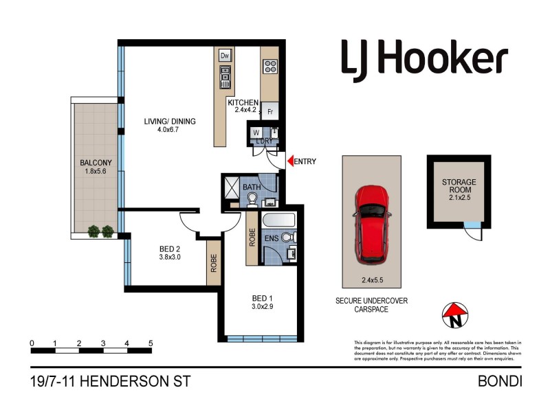 19/7-11 Henderson Street, Bondi NSW 2026 Floorplan