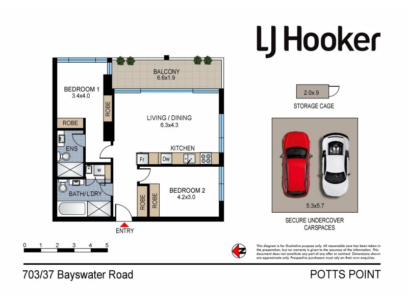703/37 Bayswater Road, Potts Point NSW 2011 Floorplan