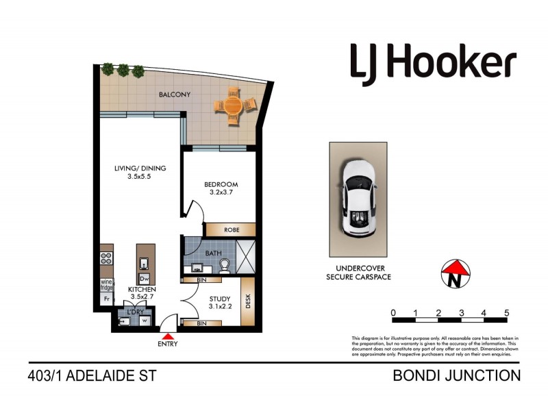 403/1 Adelaide Street, Bondi Junction NSW 2022 Floorplan