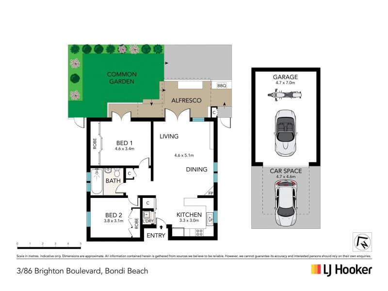 3/86 Brighton Boulevard, Bondi Beach NSW 2026 Floorplan