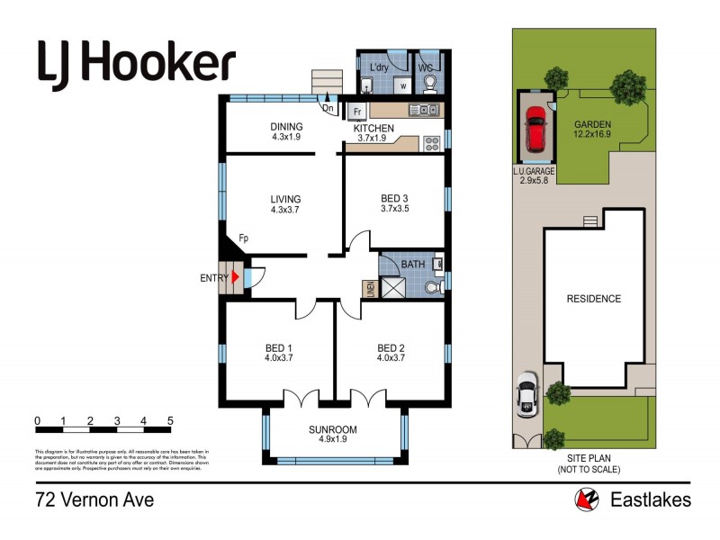 72 Vernon Avenue, Eastlakes NSW 2018 Floorplan