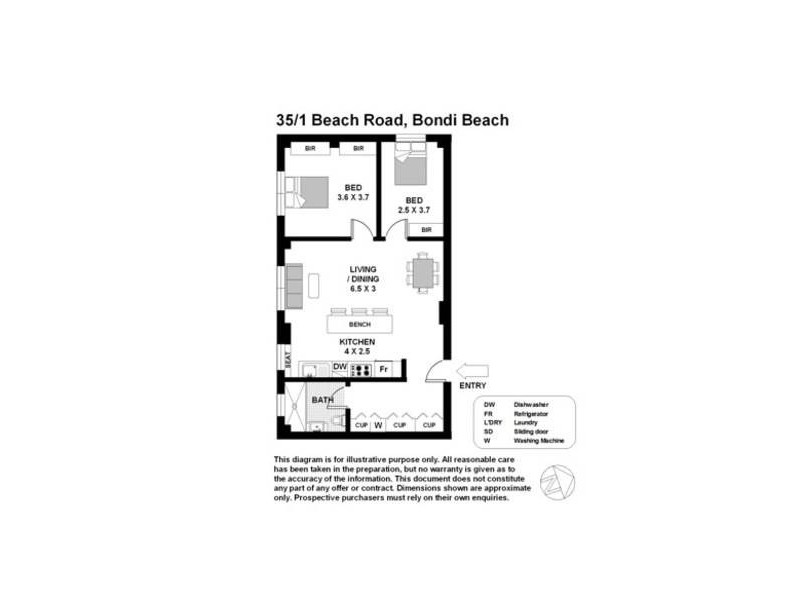 35/1 Beach Road, Bondi Beach NSW 2026 Floorplan