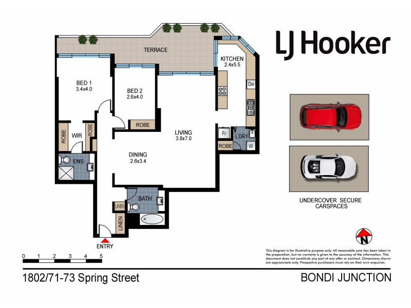 1802/71-73 Spring Street, Bondi Junction NSW 2022 Floorplan