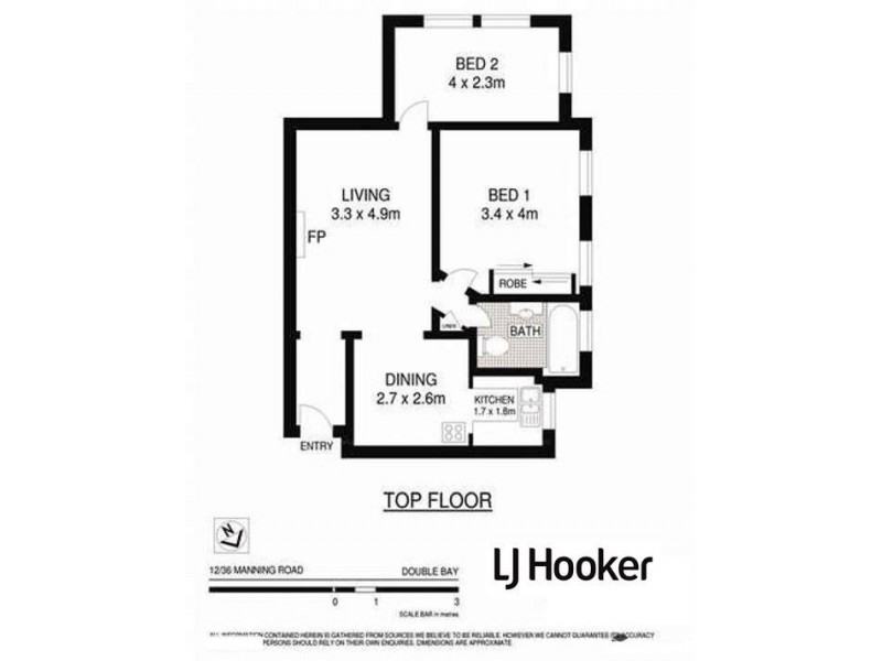 12/36 Manning Road, Double Bay NSW 2028 Floorplan