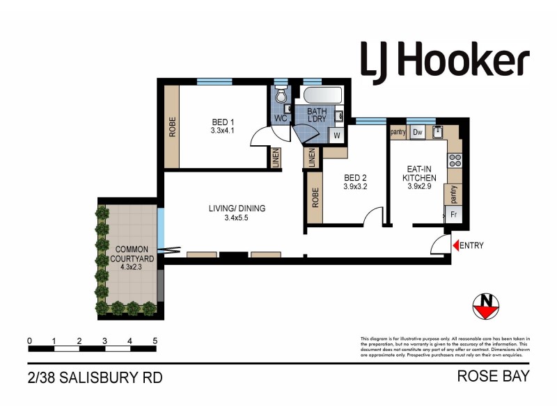 2/38 Salisbury Road, Rose Bay NSW 2029 Floorplan