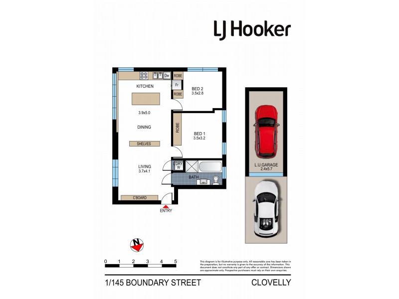 1/145 Boundary Street, Clovelly NSW 2031 Floorplan