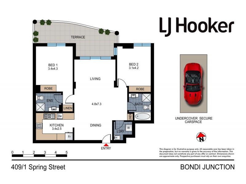 409/1 Spring Street, Bondi Junction NSW 2022 Floorplan