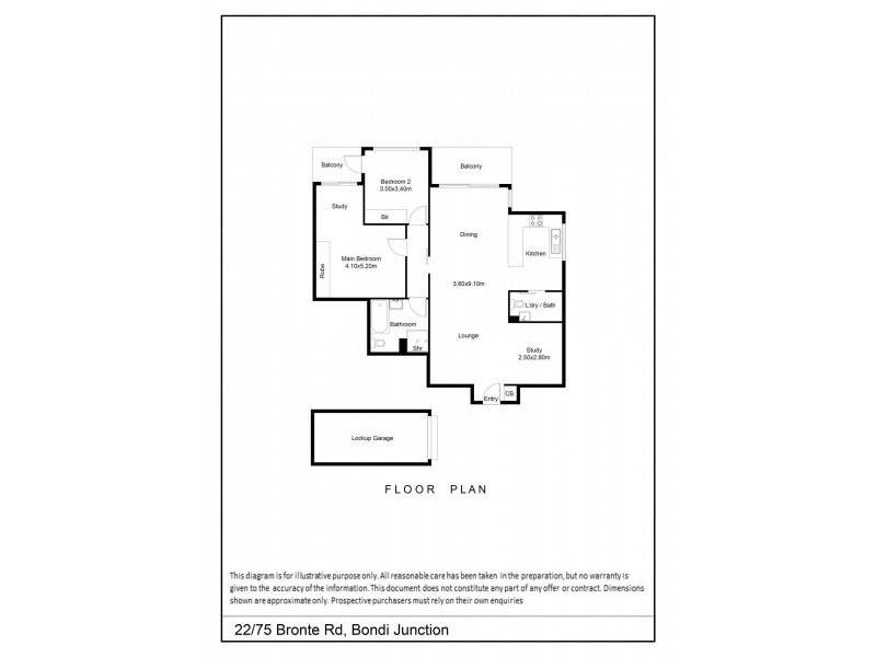 22/75 Bronte Road, Bondi Junction NSW 2022 Floorplan