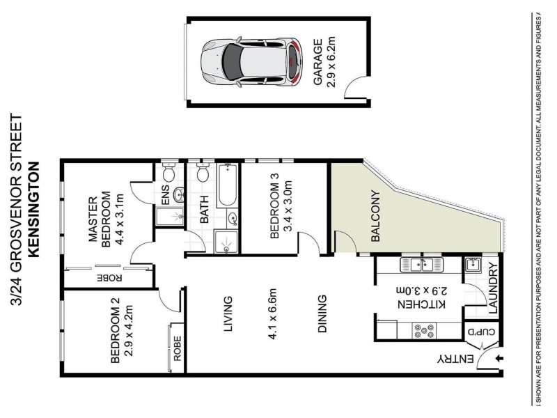 3/24 – 26 Grosvenor Street, Kensington NSW 2033 Floorplan