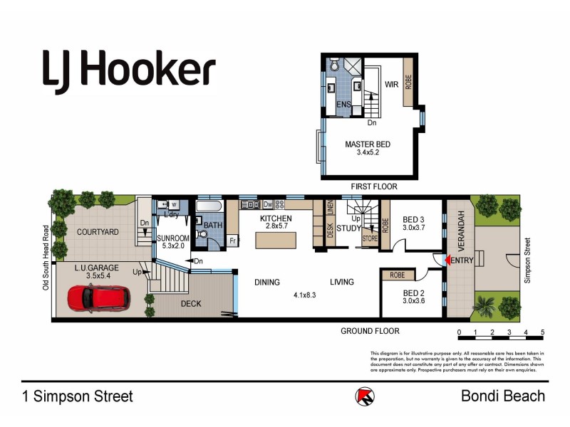 1 Simpson Street, Bondi Beach NSW 2026 Floorplan