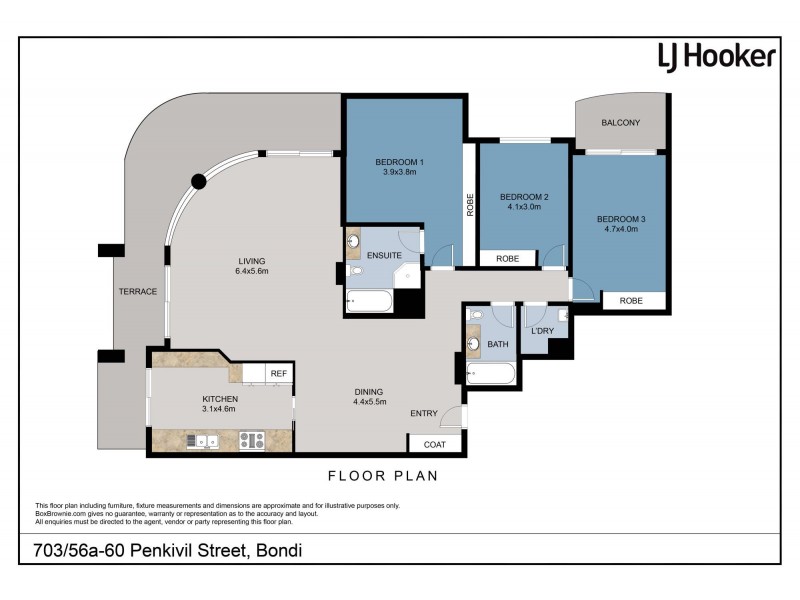 703/56A-60 Penkivil Street, Bondi NSW 2026 Floorplan