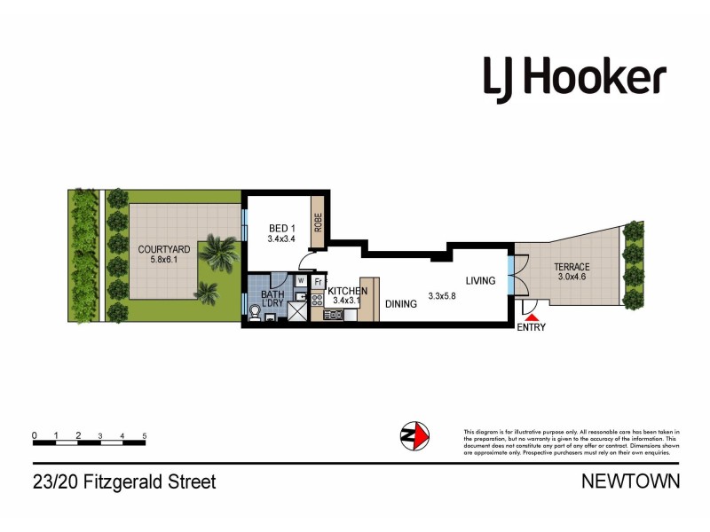 23/20 Fitzgerald Street, Newtown NSW 2042 Floorplan