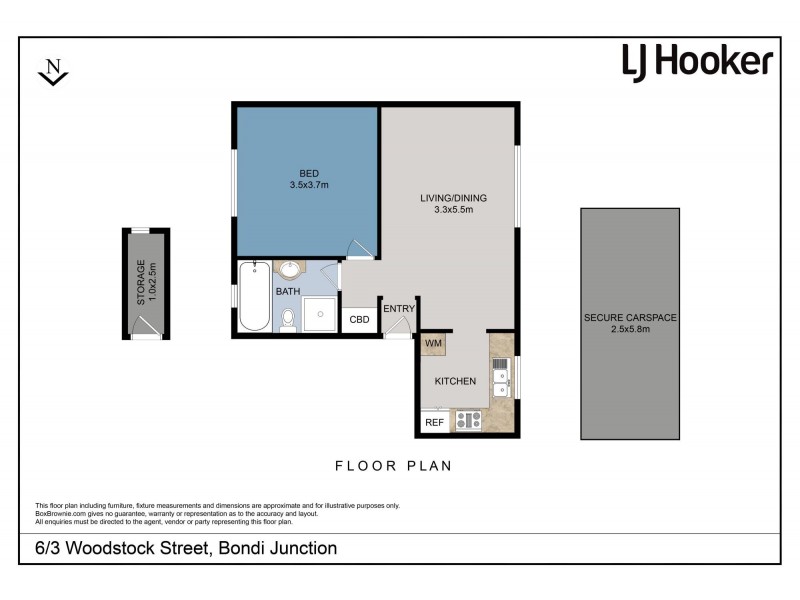 6/3 Woodstock Street, Bondi Junction NSW 2022 Floorplan