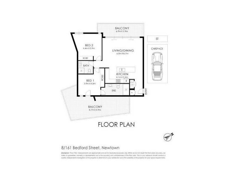 8/161 Bedford Street, Newtown NSW 2042 Floorplan