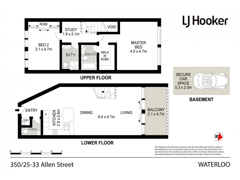 350/25-33 Allen Street, Waterloo NSW 2017 Floorplan