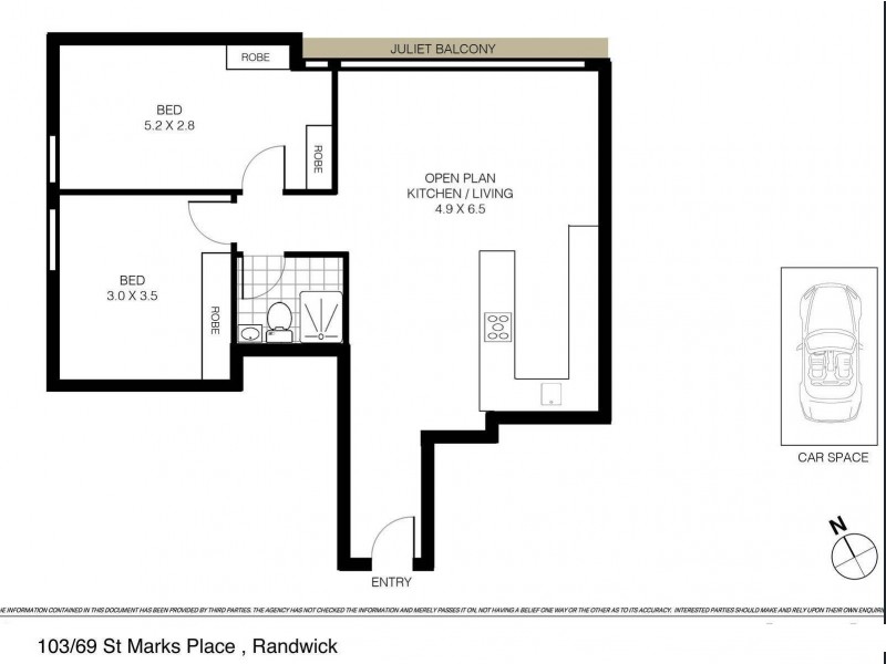 103/69 St Marks Road, Randwick NSW 2031 Floorplan