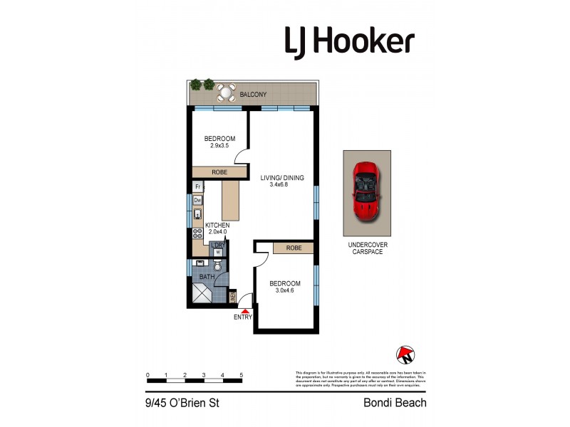 9/45 O’Brien Street, Bondi Beach NSW 2026 Floorplan