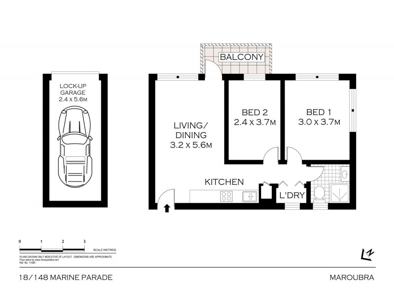 18/148-150 Marine Parade, Maroubra NSW 2035 Floorplan