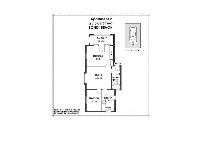 2/25 Blair Street, Bondi NSW 2026 Floorplan