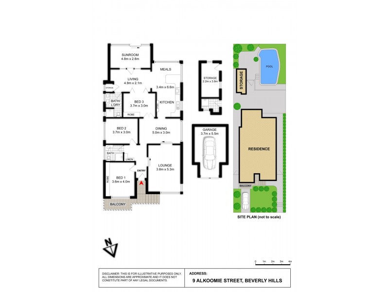 9 Alkoomie Street, Beverly Hills NSW 2209 Floorplan