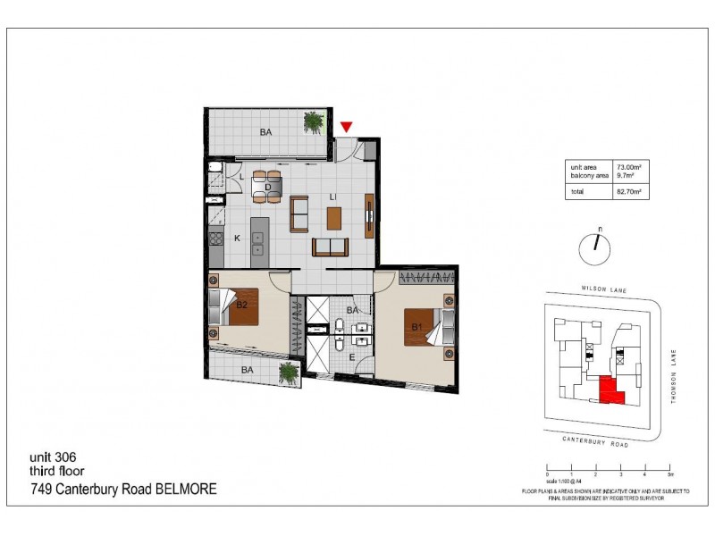 306/749 Canterbury Road, Belmore NSW 2192 Floorplan