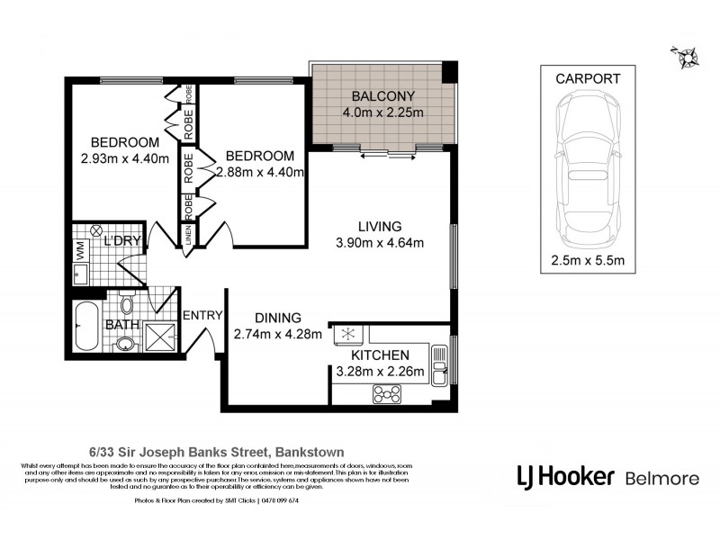 6/33 Sir Joseph Banks Street, Bankstown NSW 2200 Floorplan