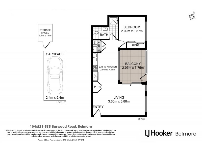 104/531-535 Burwood Road, Belmore NSW 2192 Floorplan