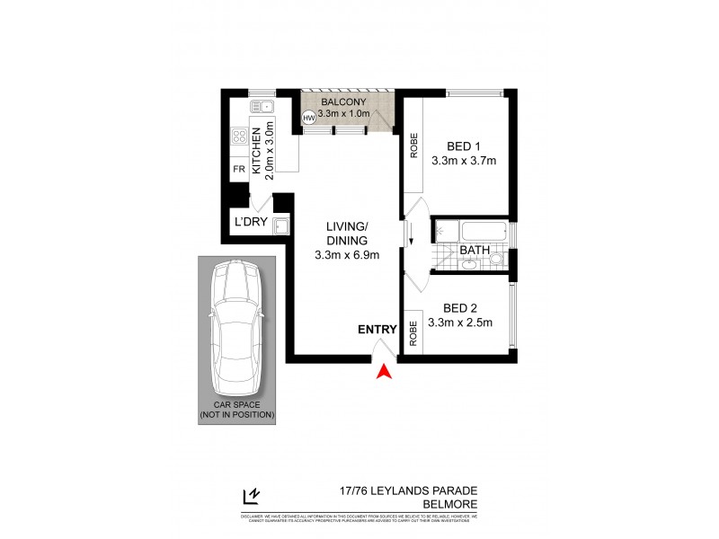 17/76 Leylands Parade, Belmore NSW 2192 Floorplan