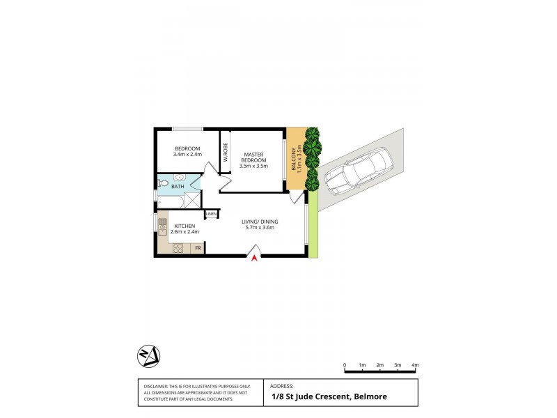 1/8 St Jude Crescent, Belmore NSW 2192 Floorplan