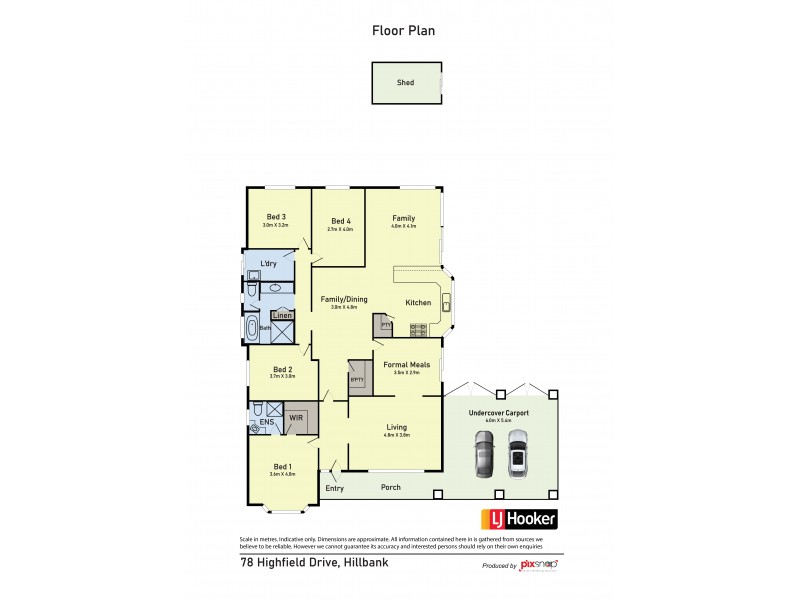 78 Highfield Dr, Hillbank SA 5112 Floorplan