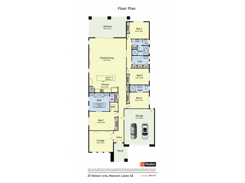 25 Nelson Crescent, Mawson Lakes SA 5095 Floorplan