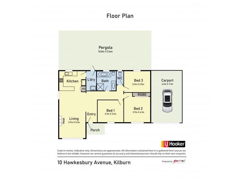 10 Hawkesbury Ave, Kilburn SA 5084 Floorplan